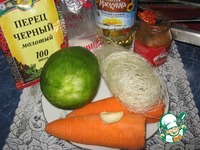 Салат из моркови, фунчозы и редьки по-корейски