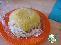 Картофельный салат с печенью