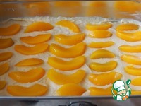 Персиковый пирог со сметанным кремом