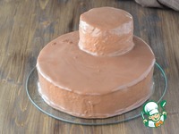 Торт с шоколадным муссом и ванильным кремом