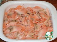 Овощная запеканка с лососем