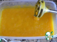 Сорбе из манго с гранатовым сиропом