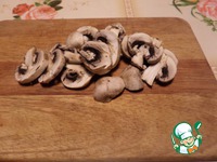 Гусиная печень с грибами