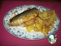 Рыба с квашенной капустой и картошкой