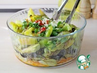 Теплый салат из овощей
