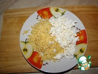 Макароны с двумя сырами и помидорами