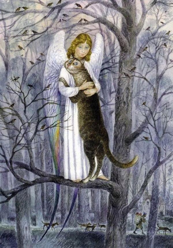 Одна из самых добрых сказок про Ангела и кота.