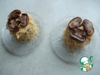 Закусочные пирожные с баклажаном и грибами