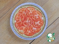 Творожный киш с сыром и помидорами