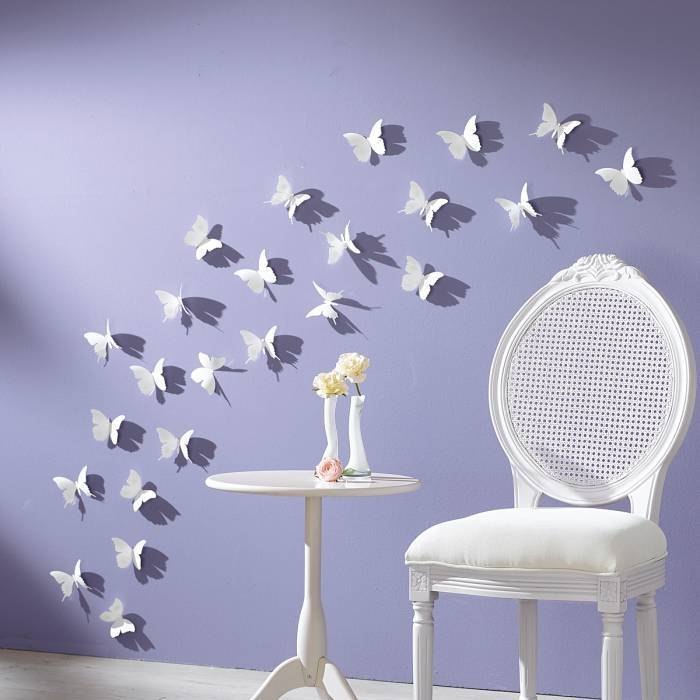 Варианты декора стен бабочками: как сделать своими руками