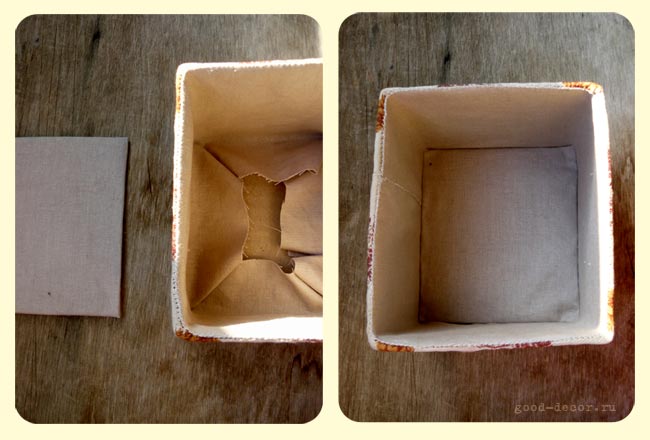 Декорирование коробки тканью/ Органайзер своими руками