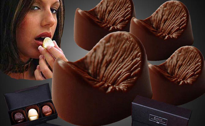 Шоколадная конфета в виде ануса